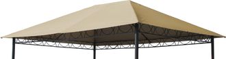 Quick-Star Quick-star - Ersatzdach 3x4m Stil Pavillon Sand Ersatzplane Ersatzbezug