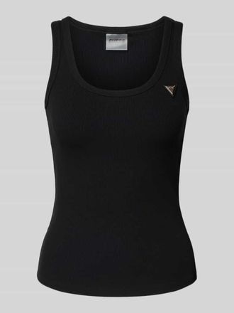 Guess Slim Fit Top aus Viskose-Mix Modell Colette in Black, Gr&ouml;&szlig;e XL