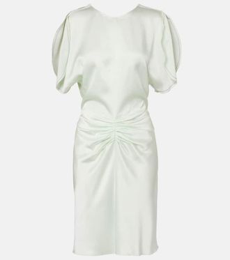 Victoria Beckham Vestido corto de sat&eacute;n fruncido