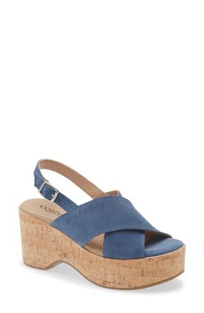 Cordani Jovi Slingback Platform Sandal in Bluette Suede at Nordstrom, Size 7.5Us