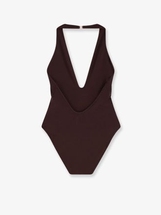 Zimmermann Womens Halter Bodysuit Luna Brown Viscose T-Shirts & Jerseys