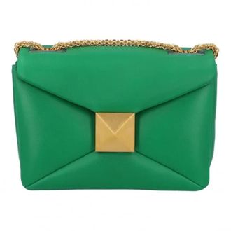 Valentino Tweedehands leren schoudertassen - Dames - Pre-owned - Groen - Maat: ONE Size Leer