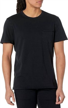 Paige Cutler Short Sleeve Crew Neck Tee Shirt In Vintage Deep Onyx