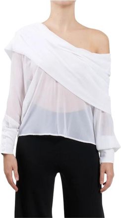 Pinko Fluid Line Blouse 104462-A21F.z 04 - Dames - Blouses - Wit - S - Overhemden