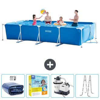 Intex Piscina Con Estructura Rectangular - 450x220x84 Cm - 7-piezas Scb71