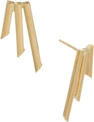 Italian Gold, Inc 10K Graduated Triple Bar Earrings