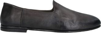 Premiata Black Rounded Toe Slip-On Leather Moccasins
