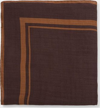 Saint Laurent Cassandre Square Scarf in Wool Twill