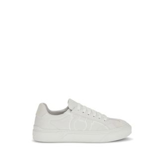Ferragamo Sneakers, male, White, Size: 6 1/2 US Gancini Sneaker