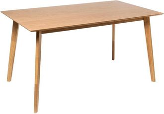 Koketto Home Mesa de comedor 120 tapa de madera blanco y patas roble