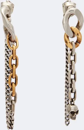 Alexander McQueen Pendientes Dual Chain
