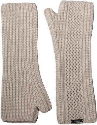 Moorer Zulema gebreide vingerloze handschoenen - Beige