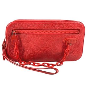 Louis Vuitton Pre-owned Clutches, unisex, Red, Size: ONE SIZE Pre-owned Canvas Clutch