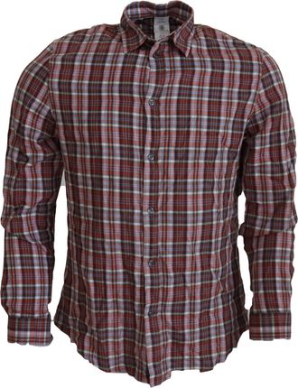 Gianfranco Ferre Checke Cotton Long Sleeves Casual Mens Shirt