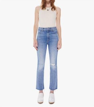 Mother Hustler Ankle Fray Jeans In Crashing Hard