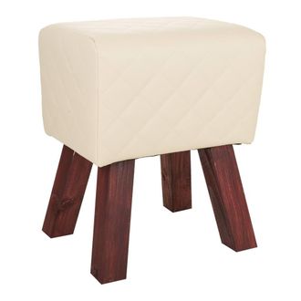 Wanderlust Deco Wanderlust Deco - Taburete Tapizado Blanco 36x30x47