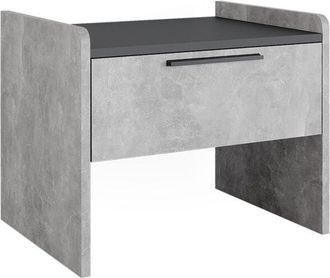 Vicco Banco de comedor Roman, Hormigón/antracita, 53.5 x 41.1 cm con 1 cajón, Vicco