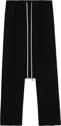 Rick Owens drop-crotch cropped trousers - women - Virgin Wool - 42 - Black