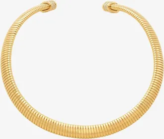 Michael Kors Precious Metal-Plated Brass Pav&eacute; Collar Necklace