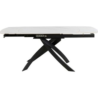 Kare Design Mesa extensible 180x90 cm tablero cer&aacute;mico blanco