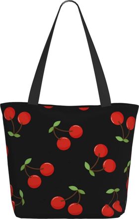 AOOEDM Fruit Cherry Ladies Shopping Bag 13x11x7in.The Perfect ValentineS Day Gift.It Is The Best ValentineS Day Gift For Mom, Daughter, Wife,Etc