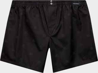 Dolce & Gabbana Men & apos;s Cotton Poplin DG Logo Boxer Briefs
