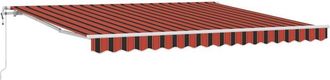 vidaXL Toldo Retr&aacute;ctil 400 X 300 Cm Naranja Y Marr&oacute;n Vidaxl