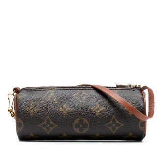 Louis Vuitton Pre-owned Womens Monogram Papillon Pochette - Dark Brown Textile - One Size