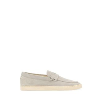 Brunello Cucinelli Brunello Cucinelli, Loafers, male, Gray, Size: 7 1/2 US Suede Loafer Sneakers