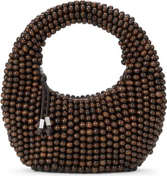 Staud Reef Beaded Bag in Dark Brown at Nordstrom