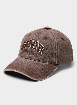 Ganni Mens Embroidered logo faded cap