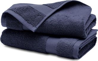 Boll & Branch Plush Set of 2 Hand Towels in Coastal Navy at Nordstrom