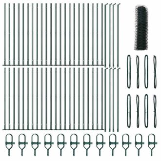 Berkfield Home Hexagon Fence Green 1x100 m Steel