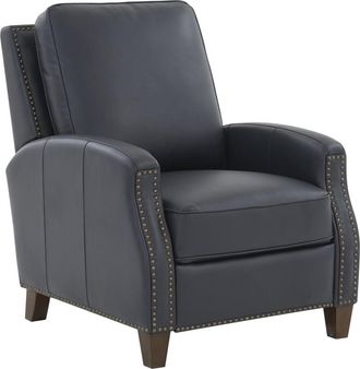 Comfort Pointe James Midnight Blue Faux Leather Push Back Recliner