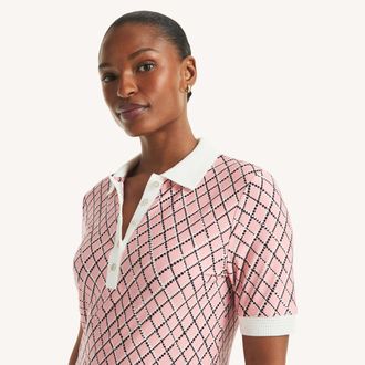 Nautica Womens Printed Polo