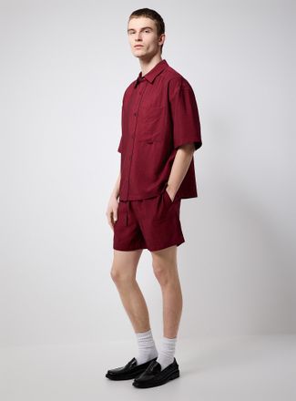 Le 31 Mens Fluid crinkled shorts Inseam: 5.5