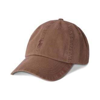 Polo Ralph Lauren Iconic Cotton Chino Ball Cap - male - Polo Ralph Lauren - Hats & Caps - Brown - ONE SIZE - Accessories