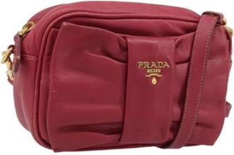 Prada Pre-owned Leren Cross Body Tas - Dames - Vintage Schoudertas - Roze - ONE Size - Leer - Vintage