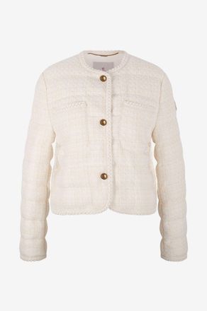 Moncler Kurze Tweed-Daunenjacke Eliadi