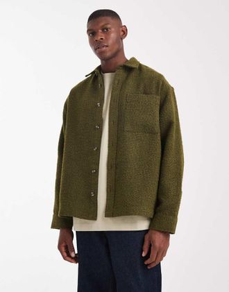 Asos Camicia oversize color verde muschio testurizzata