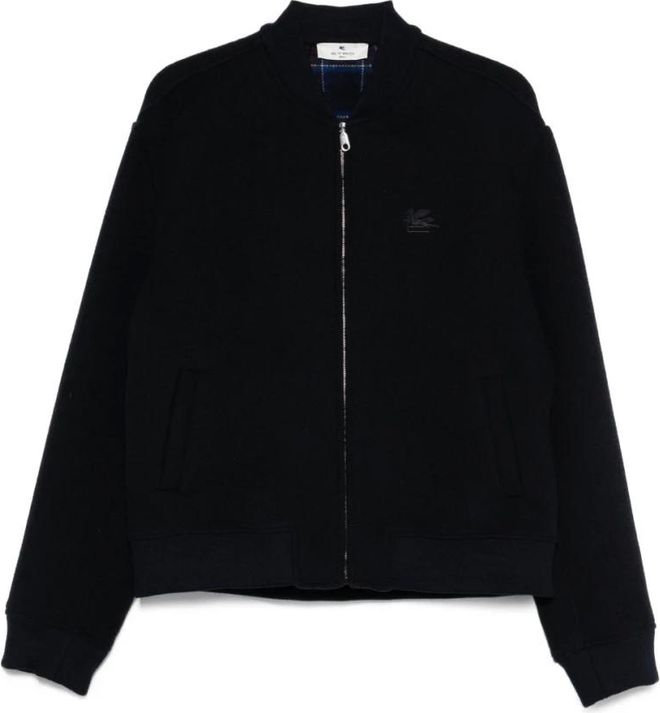 Etro Homme, Vestes, Bleu, Taille: M Blouson aviateur en laine