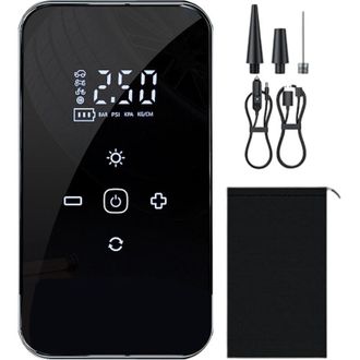 OEM Bomba De Aire El&eacute;ctrica Port&aacute;til - Compresor Recargable De 3900 Mah Con Pantalla T&aacute;ctil Para Inflado R&aacute;pido (3 Min, 9,6 Bar) - Para Veh&iacute;culos, Camping