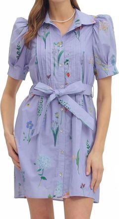 Entro Meadow Muse Mini Dress In Periwinkle