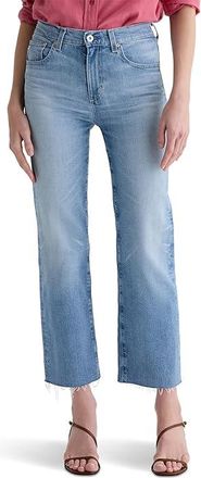AG - Adriano Goldschmied Brinley Mid-Rise Straight Crop in Fiction Womens Jeans Fiction : 26 27, Cotton/Denim/Elastane