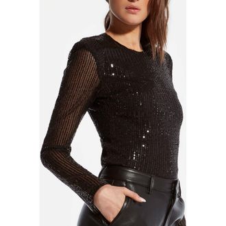 AS by DF Honor Shoulder Top in Black at Nordstrom, Size Medium