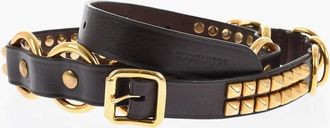 Dsquared2 Cintura in Pelle con Borchie effetto Dorate 25mm Dsquared2