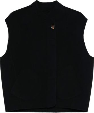 SOEUR button-fastening sleeveless top - women - Wool/Polyamide - 2 - Blue