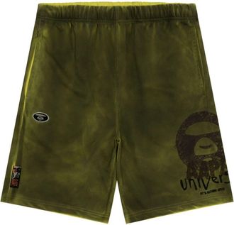 Aape By A Bathing Ape logo-embroidered track shorts - men - Polyester/Cotton - S - Green