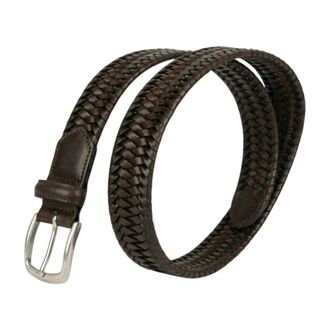 Alberto Luti Elastico Cerato Belt - male - Alberto Luti - Belts - Brown - 100 CM - Accessories