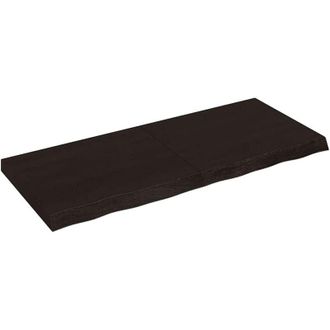 vidaXL Vidaxl - Estante Pared Madera Roble Tratada Marr&oacute;n Oscuro 120x50x(2-6)cm